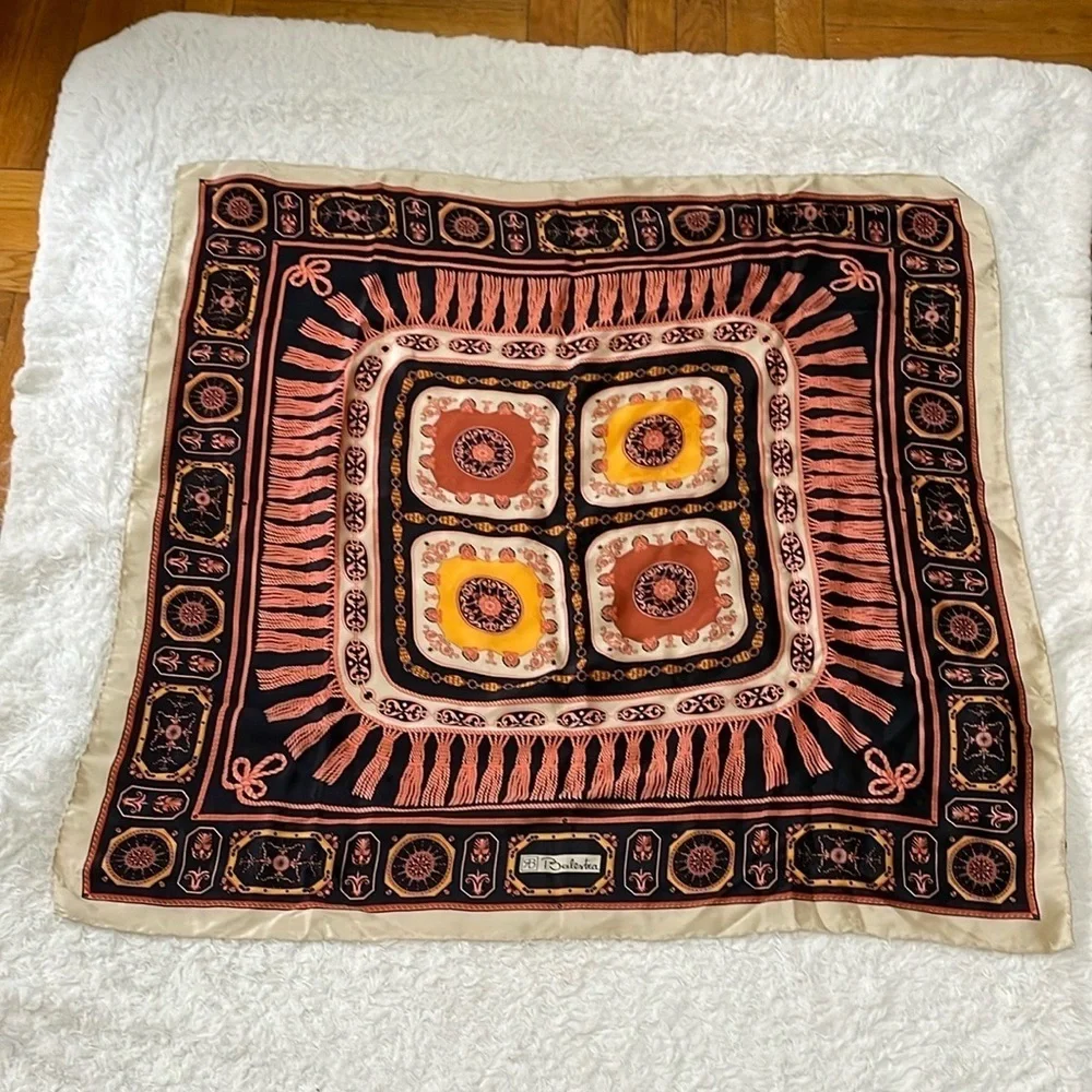 Renato Balestra Silk Scarf with Ornate Design